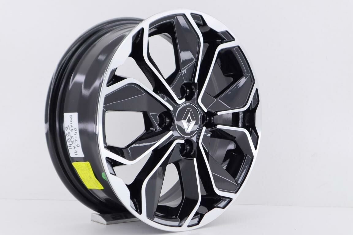 15 İnç 4X100 Renault Fiat Black Machined Jant Takım