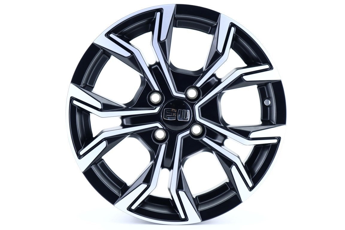 15'' İnç 4X100 Toyota-Honda-Fiat-Dacia-Renault Black Machined Polish Ta Jant Takım