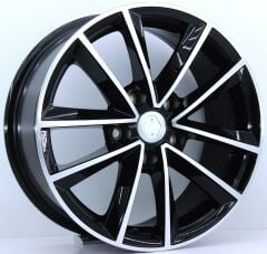 16 İnç 5X114.3 Renault Megane 4 Honda Toyota Deep Black Diamond Gloss Jant Takım