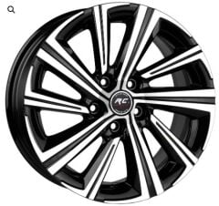 16 İnç 5x114.3 Toyota Honda Nissan Uyumlu Icon Black Polish Jant Takımı | R1 Wheels