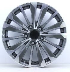 16 İnç 5X114.3 Renault Honda Hyundai Gun Metal Diamond Jant Takım