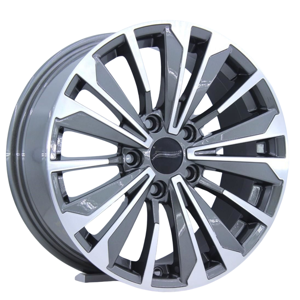 16 İnç 5x114.3 Renault Honda Hyundai Uyumlu Gun Metal Jant Takımı | R1 Wheels