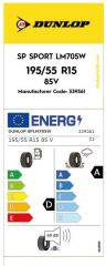 Dunlop 195/55R15 TL 85V SP SPORT LM705 (2022)