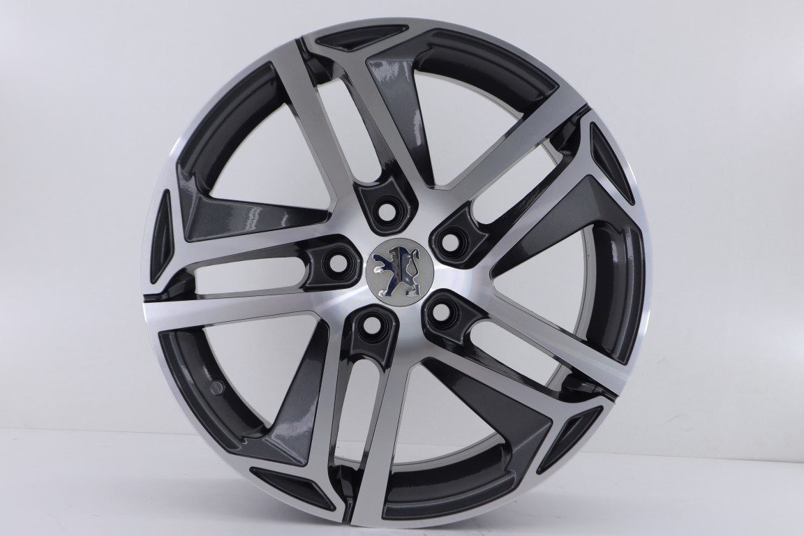 16'' İnç 5X108 Peugeot Gun Metal Polish  Jant Takım