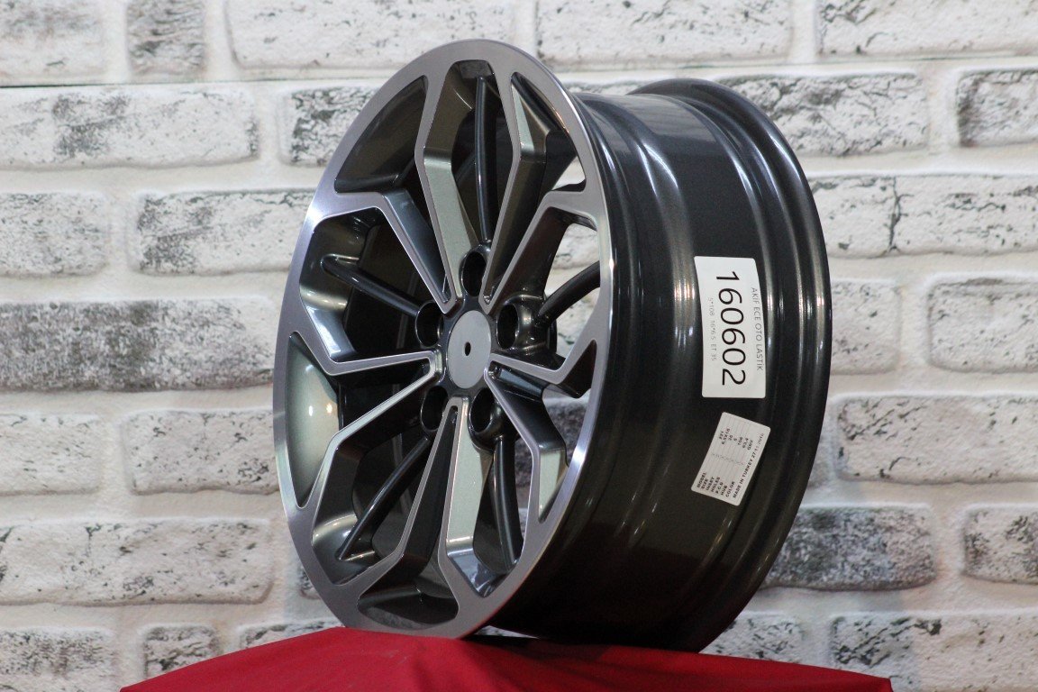 16'' İnç 5X108 Honda-Toyota-Dacia Gun Metal Polish  Jant Takım