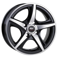 14 İnç 4x100 Volkswagen Honda Opel Fiat Renault Uyumlu Black Polish Jant Takımı | R1 Wheels