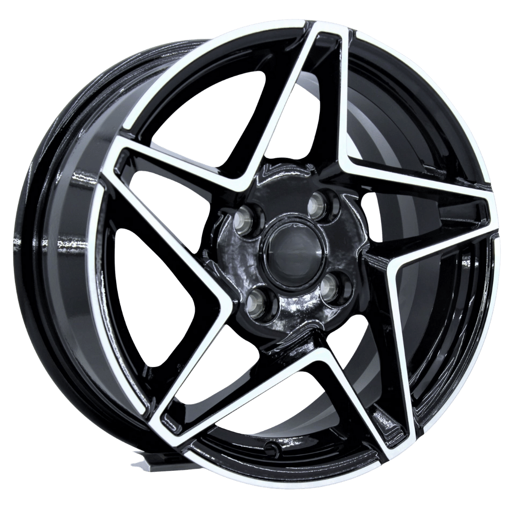 15'' 4X100 Fiat-Honda-Renault-Dacia Black Machined Jant Takım