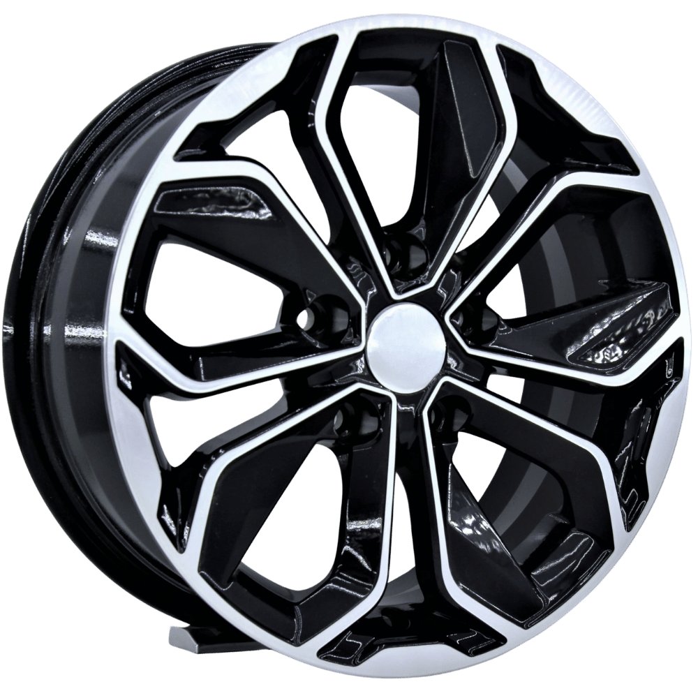 15 İnç 5X114.3 Renault-Honda Uyumlu Black Machined Jant Takım