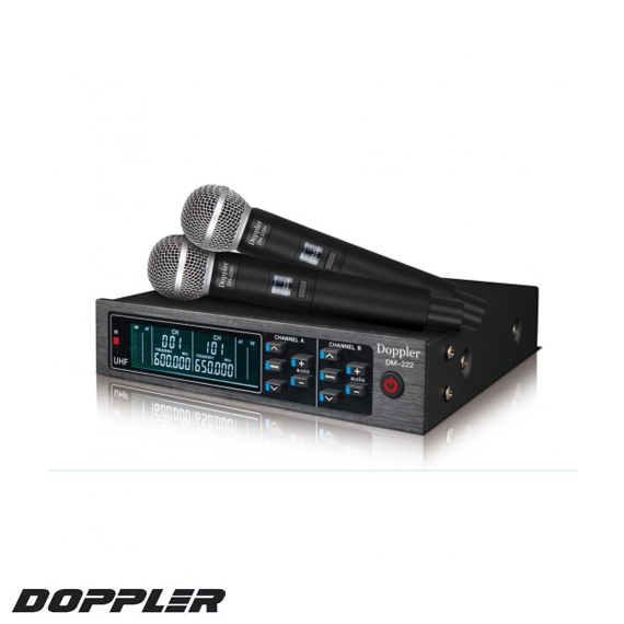 DM-222H UHF Çift El Telsiz Mikrofon