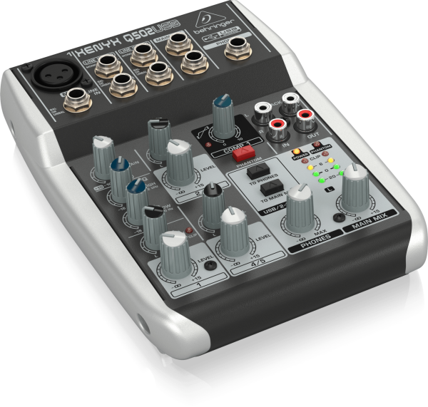 XENYX Q502 USB 5 Kanal Anolog Mixer