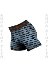 Fujin Boxer Aqua Blue Fish