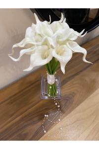 Beyaz Gala Kalla Çiçeği 20 Cm 40 Cm