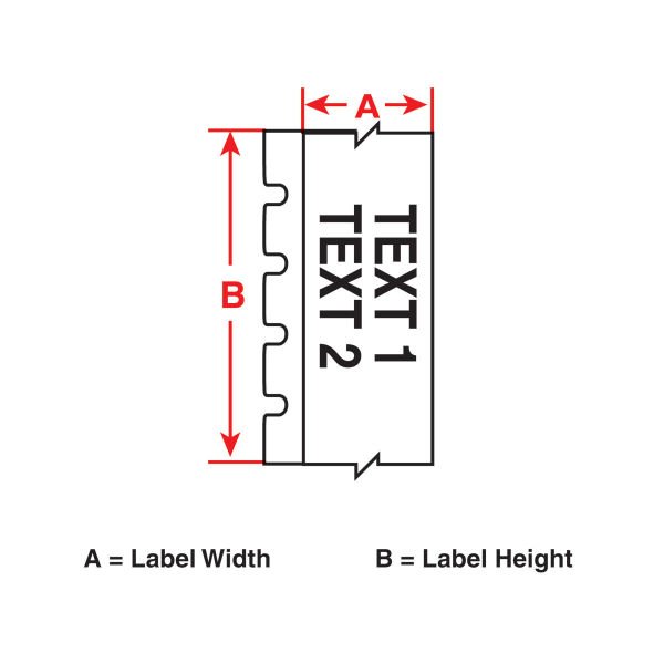 PTL-8-439-YL Şerit Etiket 12,7