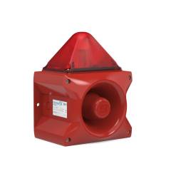 PAX 10-10 Flashing Sounder 110db,230Vac,10J Red lens, housing grey