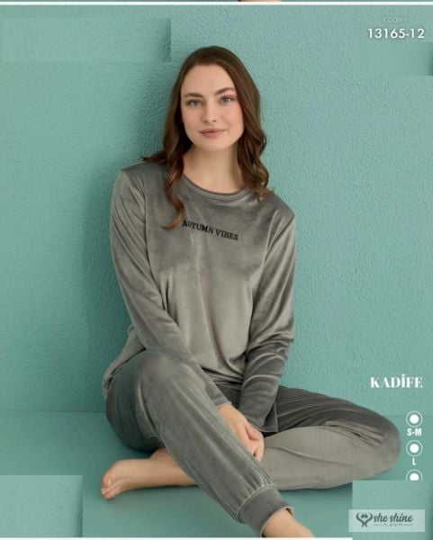 Mihra Kadife Pijama Takımı 13165-12