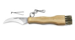 PUMA IP Mushroom Knife With Brush, Tweezers and Carabiner, Olive Wood