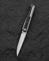 BESTECH SPEAR PHISHER BT2405B 3.48'' M390 Blade Titanyum+ Mermer Karbon Fiber Sap