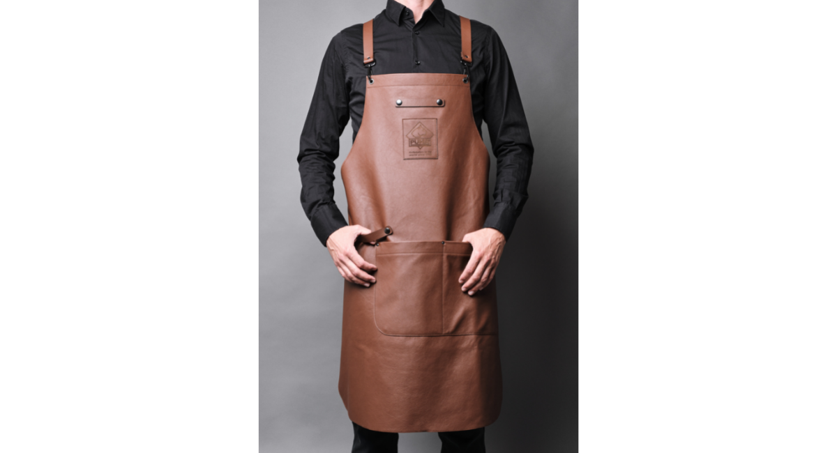 Cooking & Barbecue Apron, Durable and Robust Cowhide Color Cognac