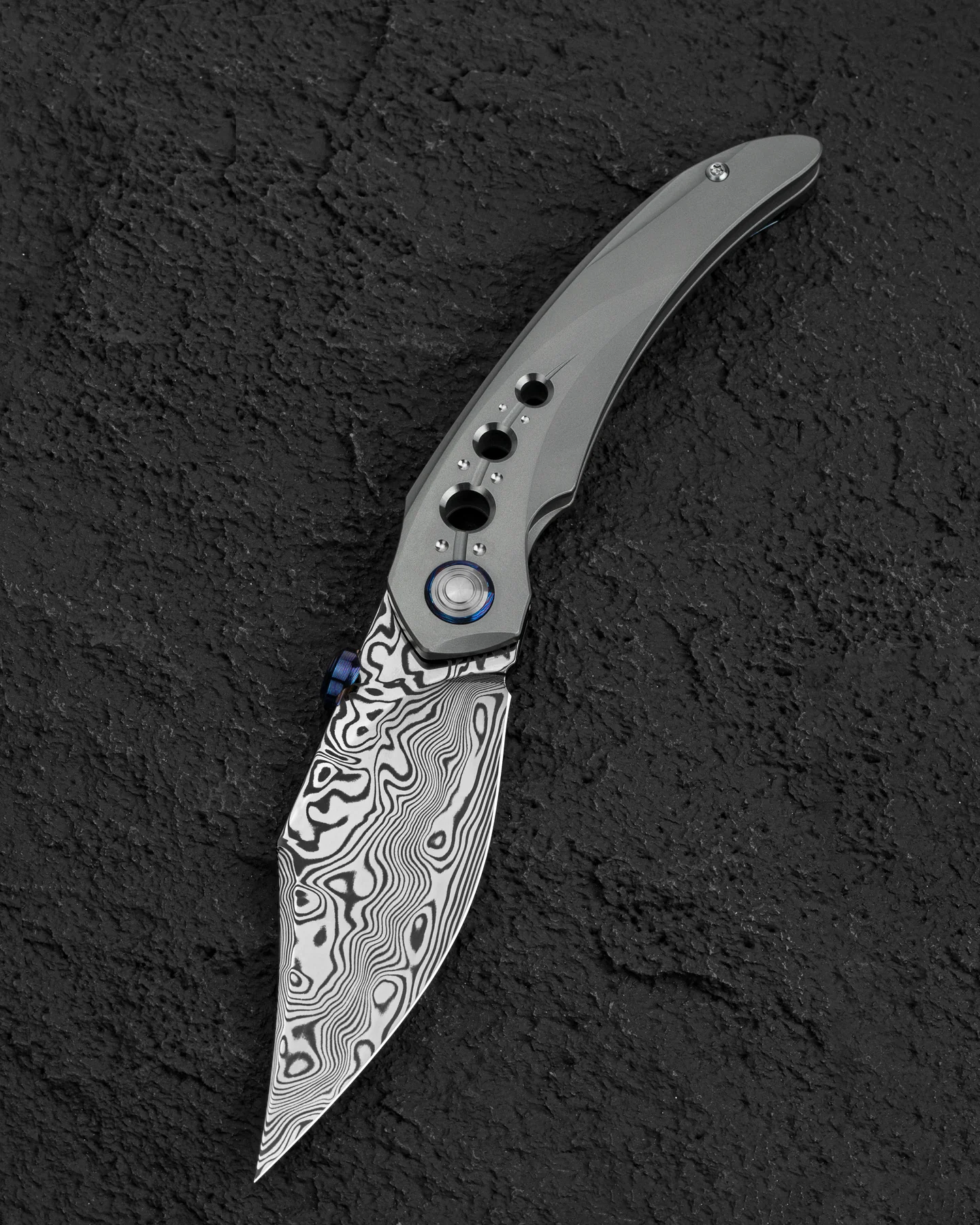 BESTECH RAZON BT2406E 3.87'' Damasteel Blade Titanyum Sap