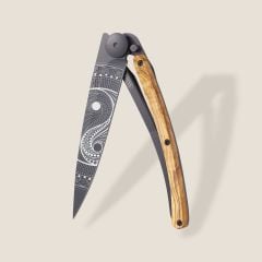 Deejo 37g, Olive Wood / Yin & Yang Çakı