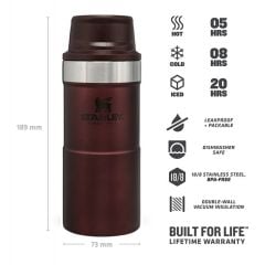 Stanley Classic The Trigger-Action Travel Mug 0.35 LT (Bordo)