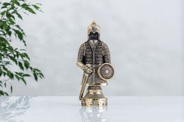 21 Cm Küçük Fetih Zırh Biblo Gold