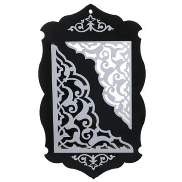 42x25 Cm  Ahşap Cepli Kuranlık Siyah