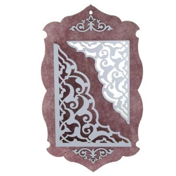 42x25 Cm  Ahşap Cepli Kuranlık Pembe