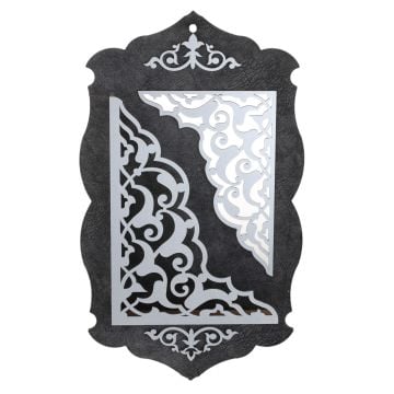 42x25 Cm  Ahşap Cepli Kuranlık Gri