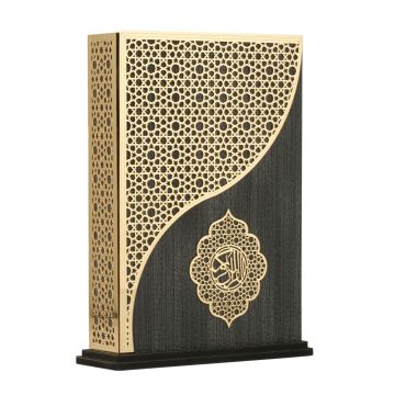 20*27 Cm Kurtuba Güneş Gold Pleksili Orta Boy Dikey Kutu Siyah