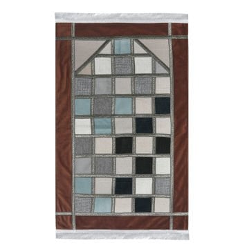 Astarlı Patchwork Seccade Kahverengi