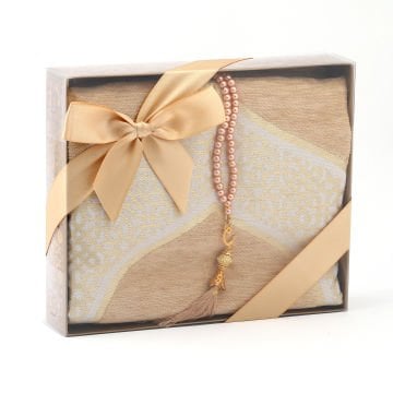 Açelya Serisi Hediyelik Seccade Tesbih Seti 24'Lü