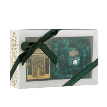 Mini Kuran-ı Kerim Zikirmatik Set Yeşil