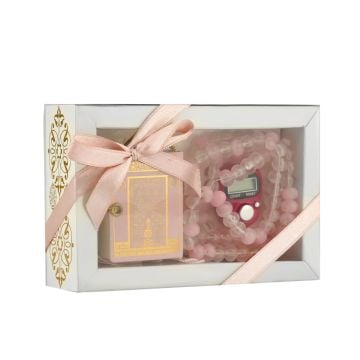 Mini Kuran-ı Kerim Zikirmatik Set Pembe