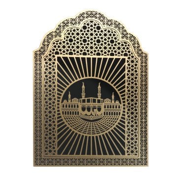 54x38 Cm Ahşap Kabe Pano Gold