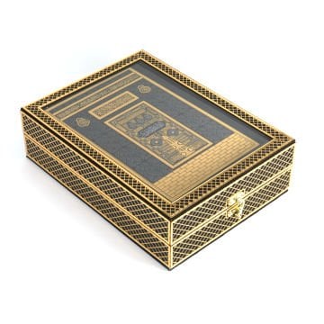 21x28x8 Cm Seccade Kuran-ı Kerim Tesbih Kutusu Siyah