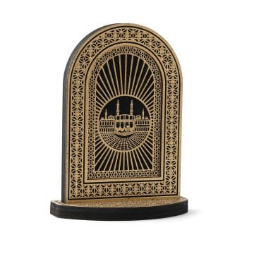 21 Cm Oval Ahşap Kabe Biblo Gold