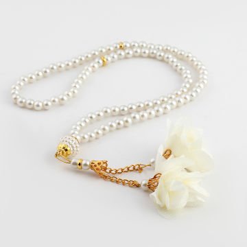 Azra Serisi Eid Mubarak Aksesuarlı Kuran-ı Kerim Seti Krem - Bilgisayar Hatlı