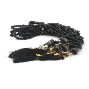 99'Luk Küp Ayetli İnci Tesbih (10 Adet) Siyah