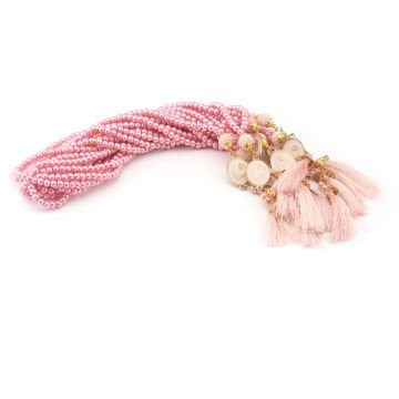 99'Luk 6 Mm Mineli İnci Tesbih (10 Adet) Pembe