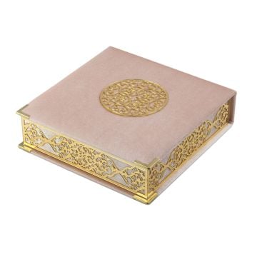 21x21 Cm Osmanlı Serisi Kuran-ı Kerim Tesbih Kutusu Pembe