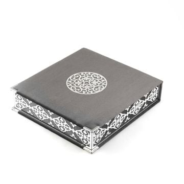 23x25 Cm Osmanlı Serisi Kuran-ı Kerim Tesbih Kutusu Gri