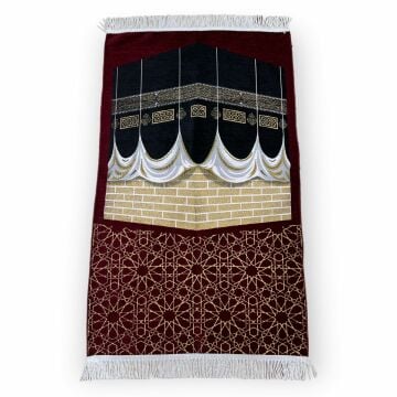 Şönil Büyük Kabe Model Seccade Bordo