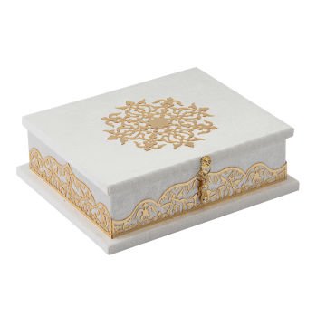 20x6x6 Cm Kuran-ı Kerim Tesbih Kutusu Krem