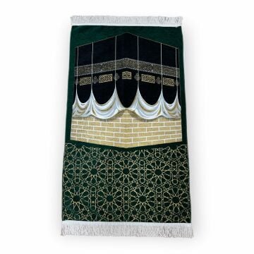 Şönil Büyük Kabe Model Seccade Yeşil
