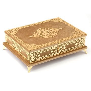 24x31 Cm Kuran-ı Kerim Tesbih Kutusu Gold
