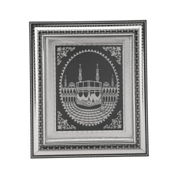 33x40 Cm Kabe Pano Gümüş-Siyah