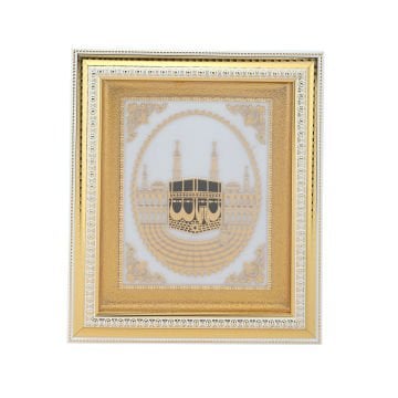 33x40 Cm Kabe Pano Gold-Beyaz