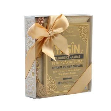Hediyelik Yasin Seccade Tesbih Seti Gold