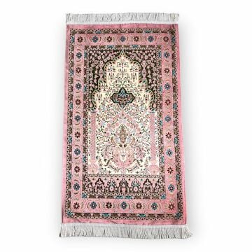 Lüks Astarlı Hereke Seccade Pembe
